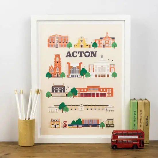 Acton Landmarks Print