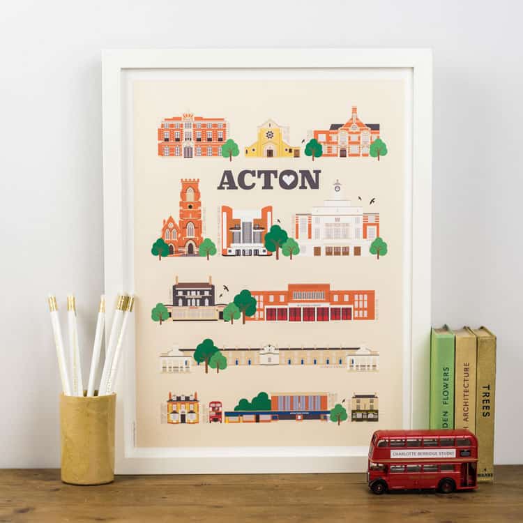 Acton Landmarks Print