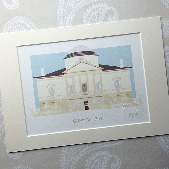 Chiswick House Illustrated A4 Print
