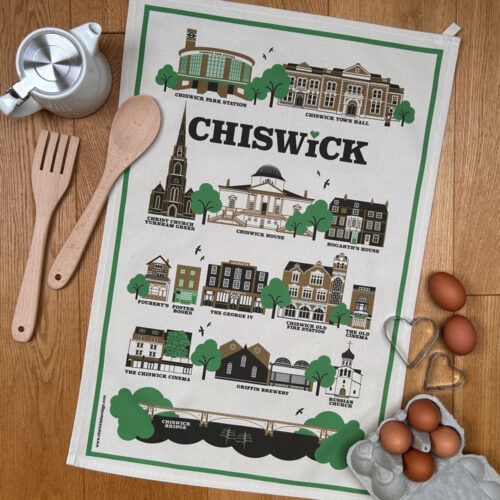 Chiswick Illustrated Tea Towel