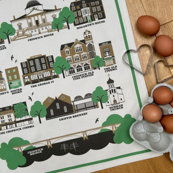 Chiswick Illustrated Tea Towel - Image 4