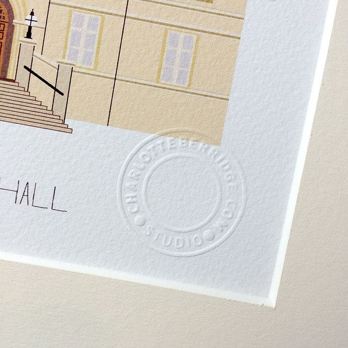 Ealing Town Hall Illustrated A4 Print