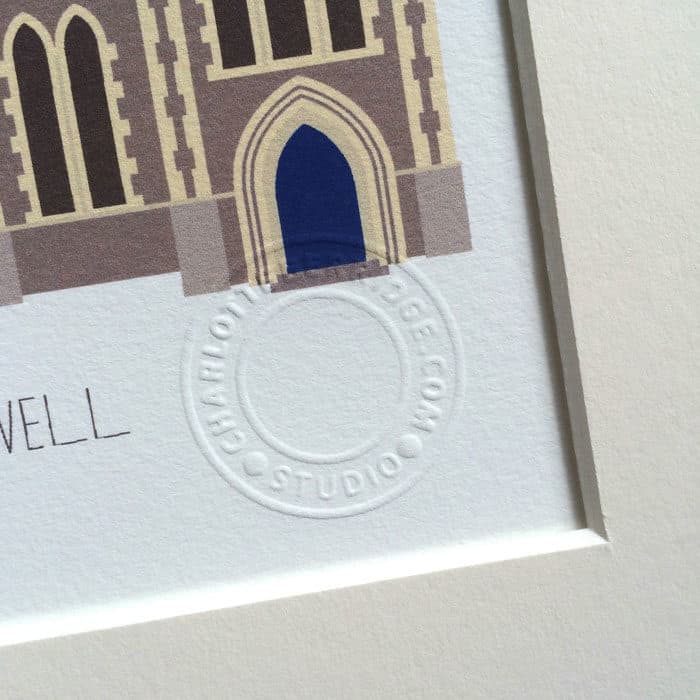 St Mary's Hanwell Illustrated A4 Print