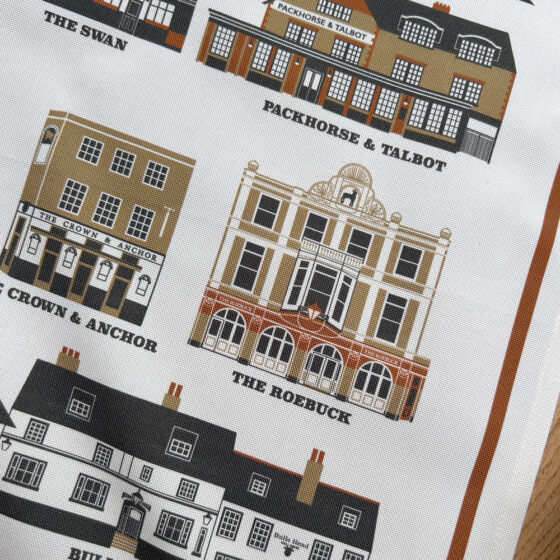 Chiswick Pubs Illustrated Tea Towel - Image 3