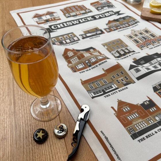 Chiswick Pubs Illustrated Tea Towel - Image 5