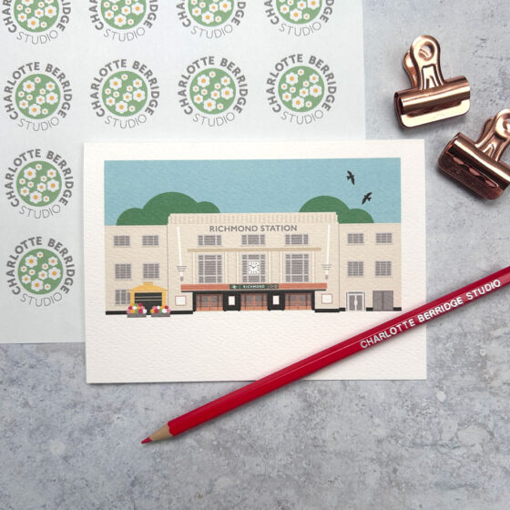 Richmond Station Illustrated Card