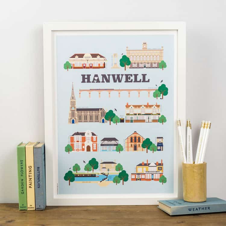 Hanwell Illustrated Print