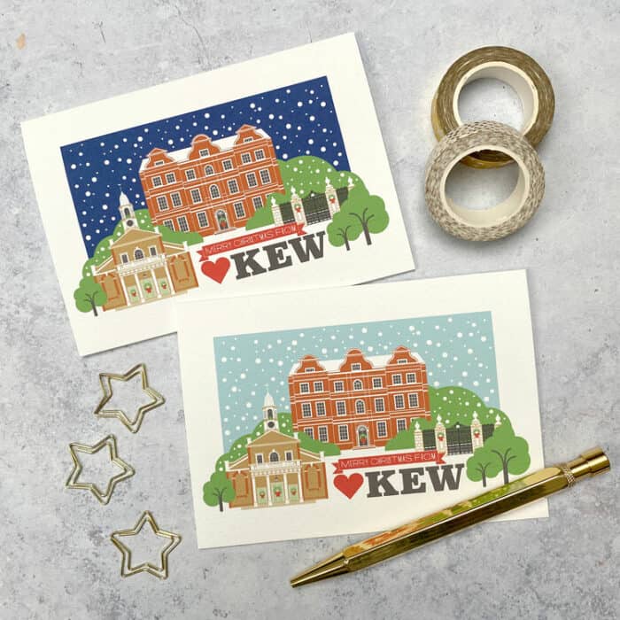 Kew Scene Illustrated Christmas Cards