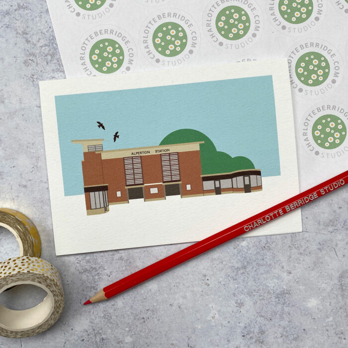 Alperton Station Illustrated Card