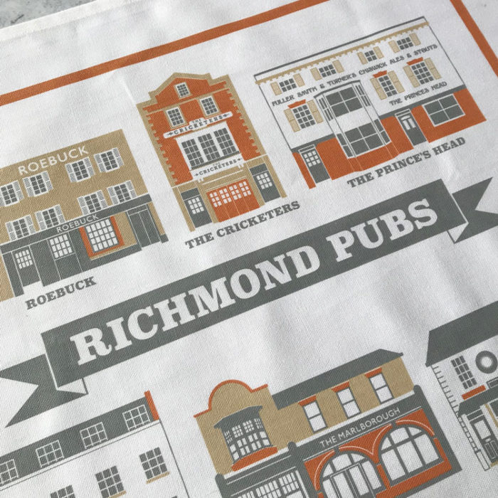 Richmond Pubs Tea Towel