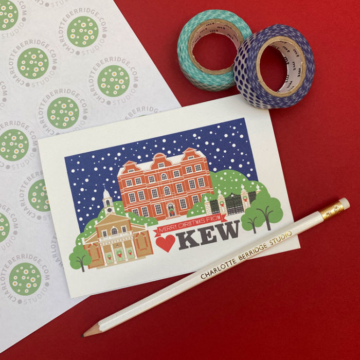 Kew Scene Illustrated Christmas Cards - Image 3