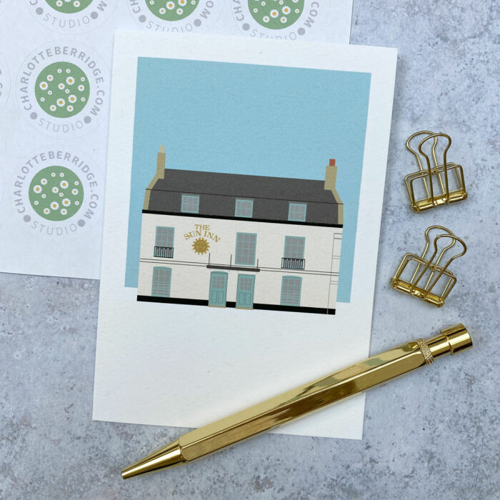 The Sun Inn SW13 Illustrated Card
