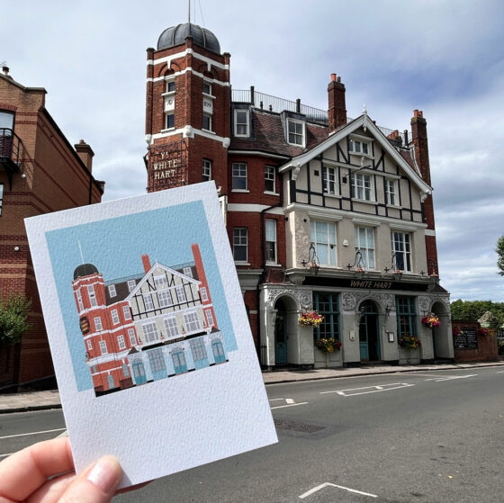The White Hart SW13 Illustrated Card - Image 2