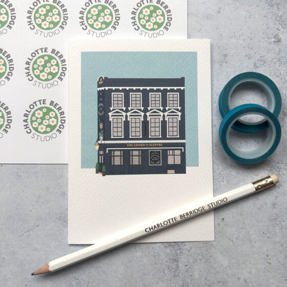 The Crown & Sceptre W12 Illustrated Card