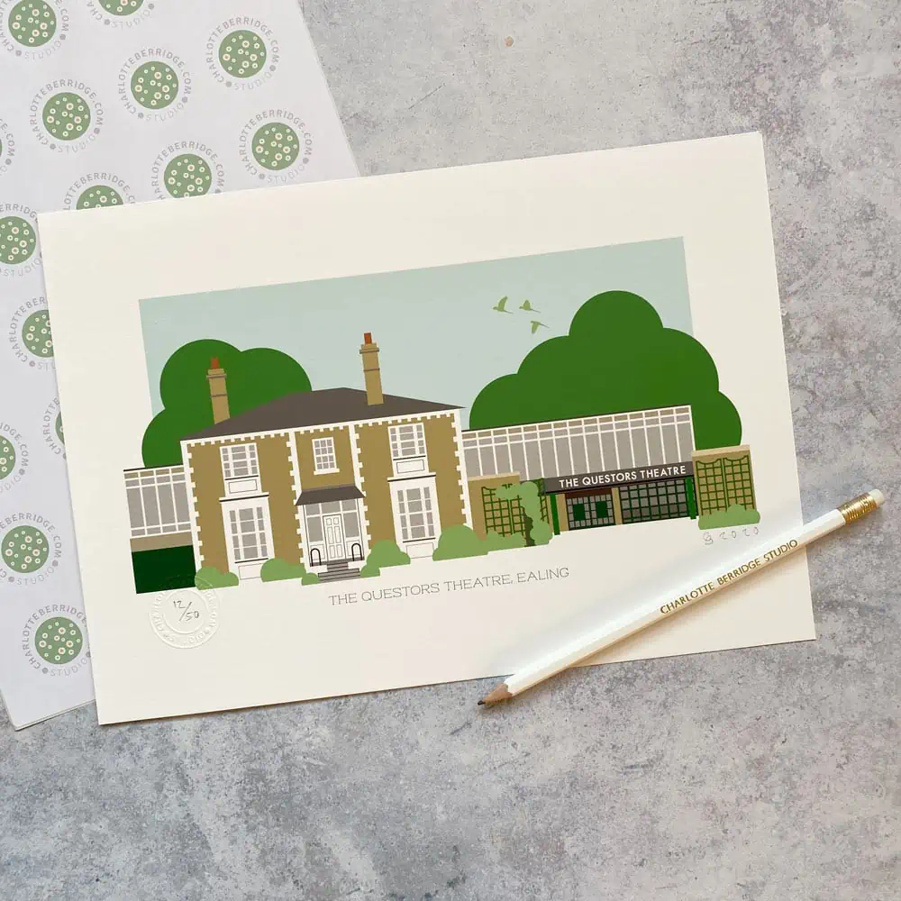 Limited Edition Print of Questors Theatre to raise crowdfunding in 2020