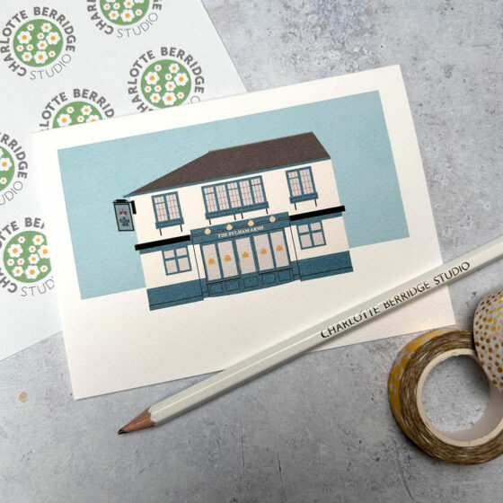 The Fulham Arms SW6 Illustrated Card