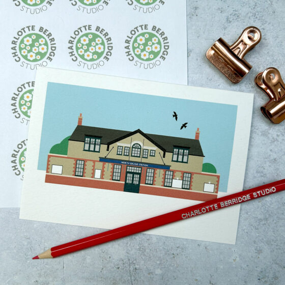 North Ealing Station Illustrated Card