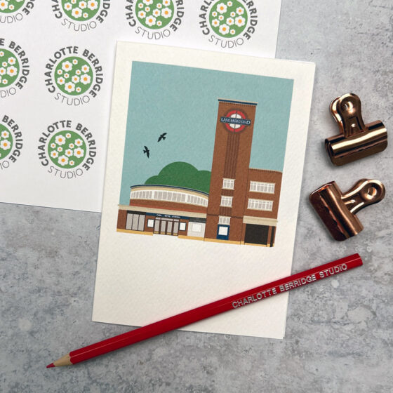 Park Royal Station Illustrated Card