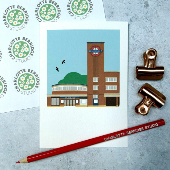 Park Royal Station Illustrated Card