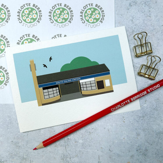 South Ealing Station Illustrated Card