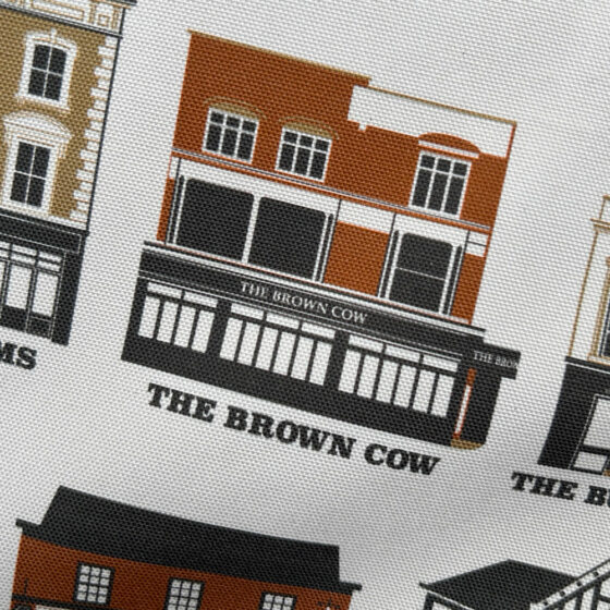 Fulham Pubs Illustrated Tea Towel - Image 7
