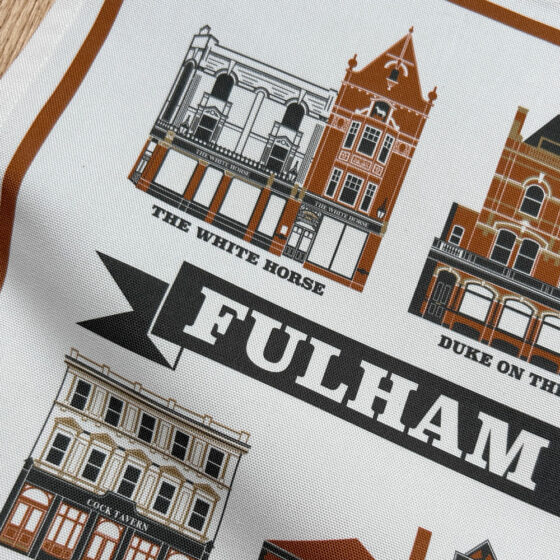 Fulham Pubs Illustrated Tea Towel - Image 4