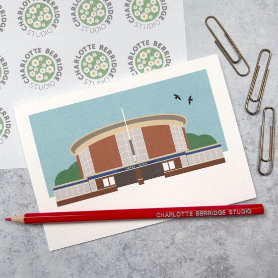 Arnos Grove Station Illustrated Card