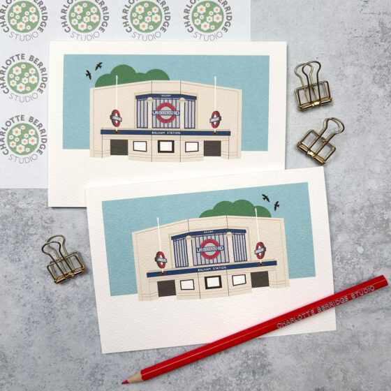 Balham Station Illustrated Card
