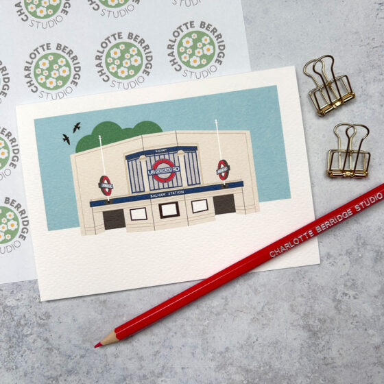 Balham Station Illustrated Card - Image 2