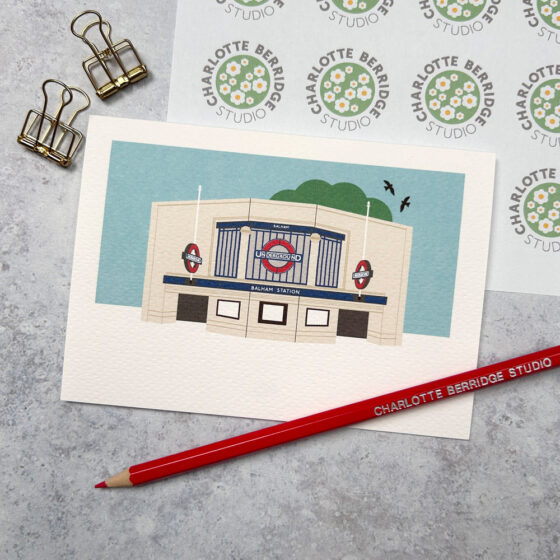 Balham Station Illustrated Card - Image 3