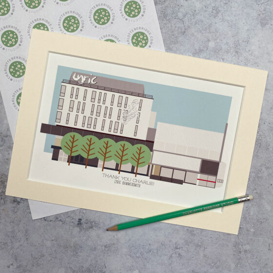 Lyric Hammersmith Theatre Illustrated A4 Print