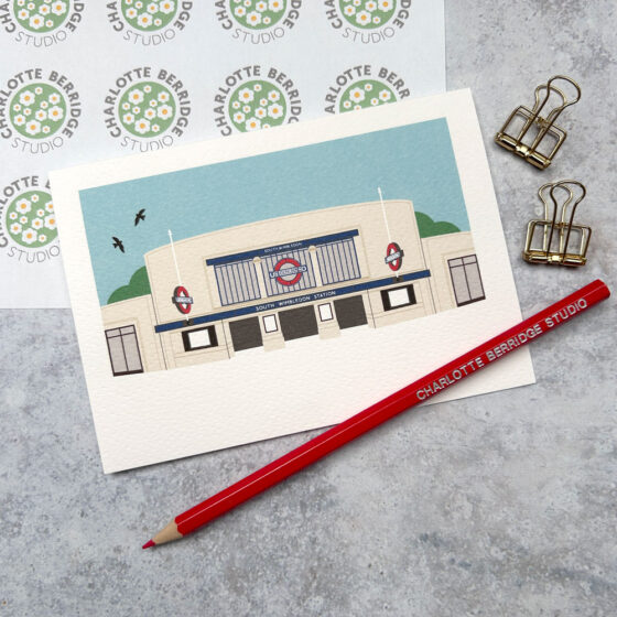 South Wimbledon Station Illustrated Card