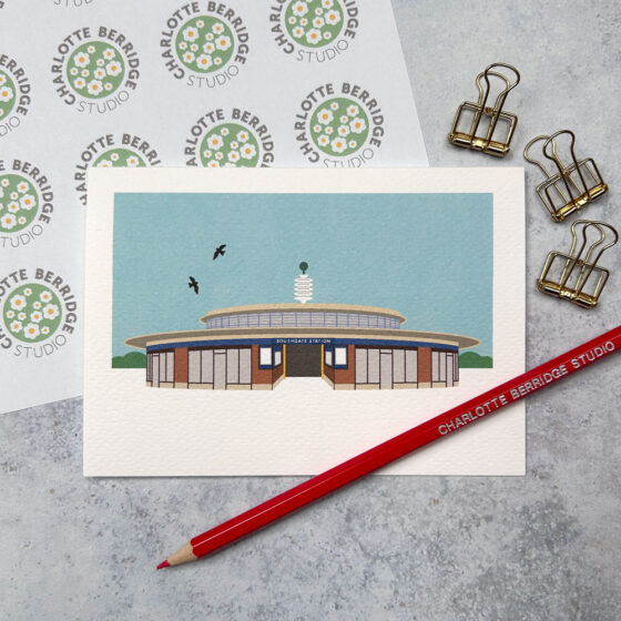 Southgate Station Illustrated Card