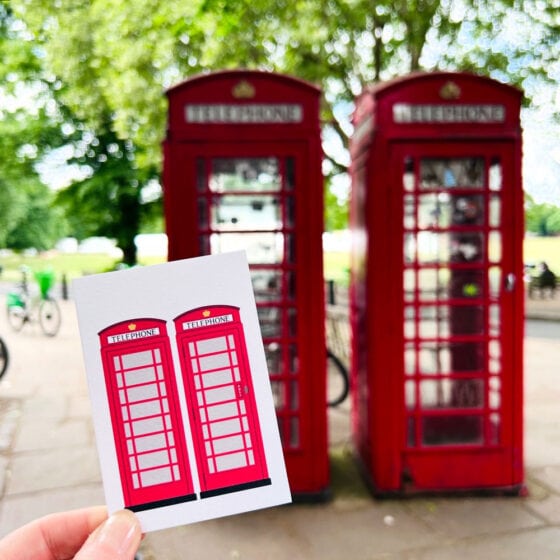 Mini Telephone Box Illustrated Card - Image 2