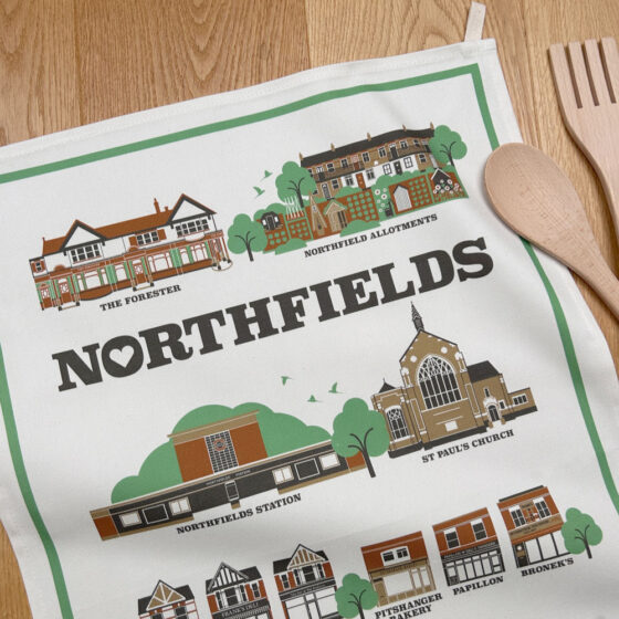 Northfields Illustrated Tea Towel - Image 3