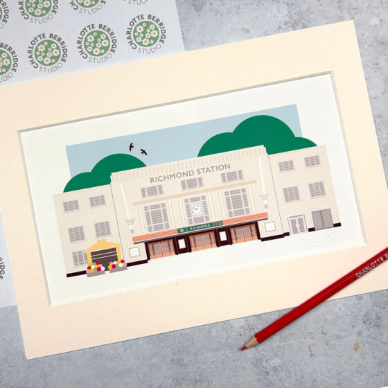 Richmond Station Illustrated A4 Print - Image 2