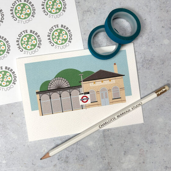 The Tap On The Line, Kew TW9 Illustrated Card